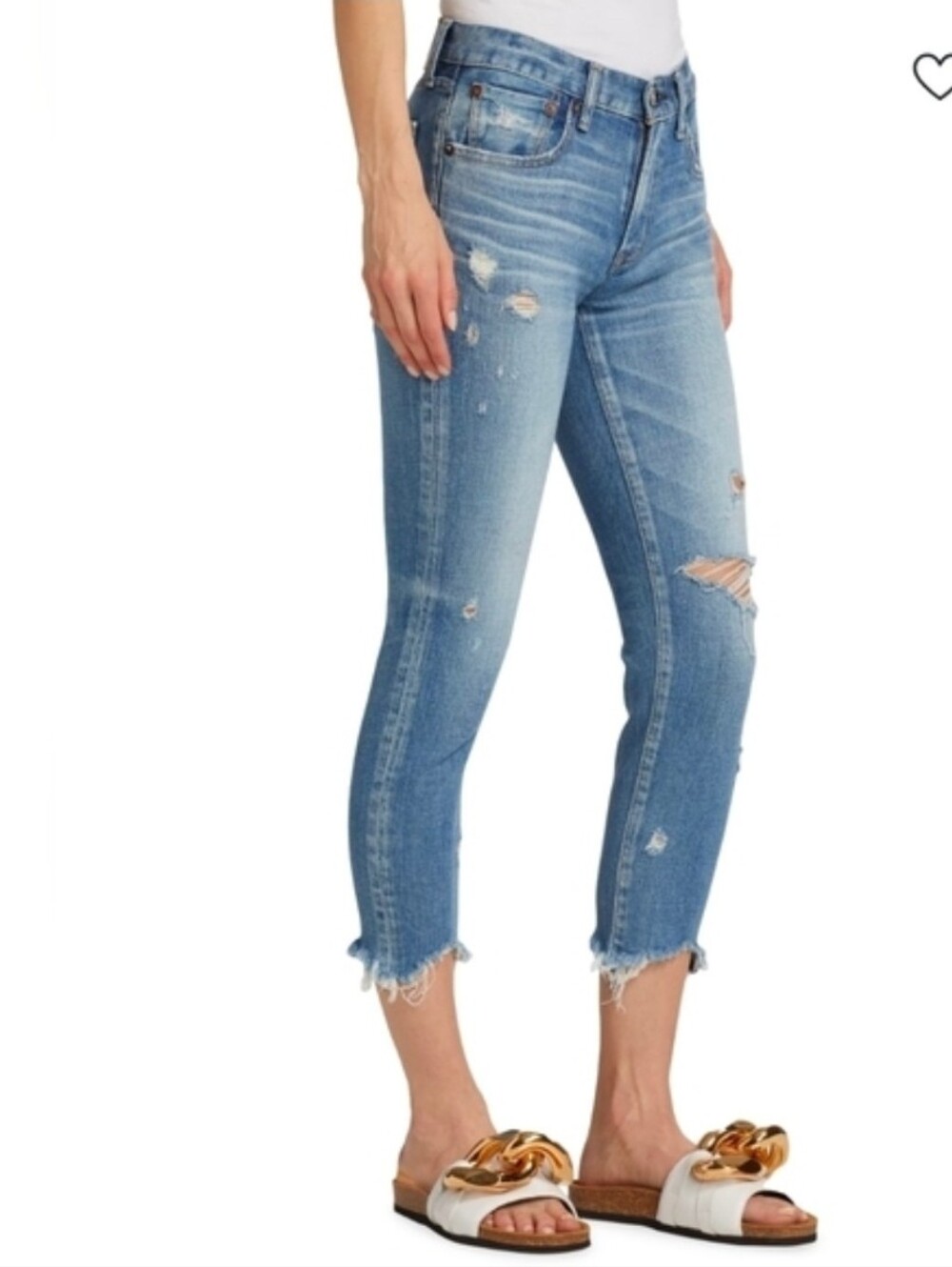 ❤️ NWOT! MOUSSY VINTAGE GLENDELE DISTRESSED SKINNY CROP JEANS, 2 (26)